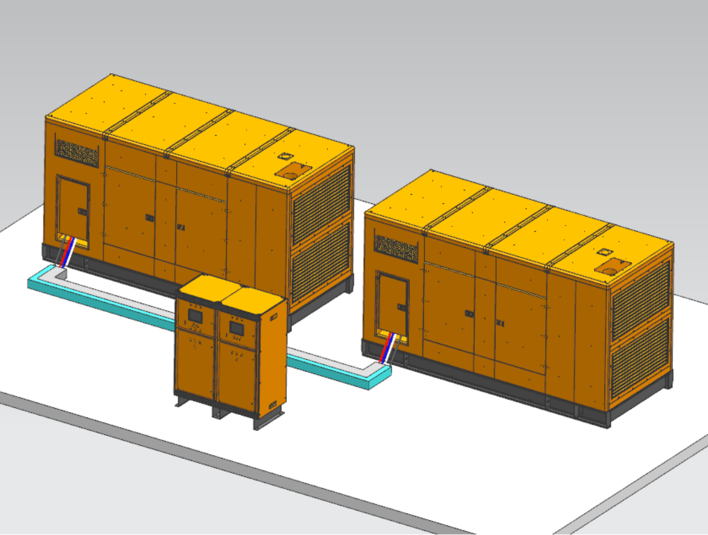 Два параллельных набора генератора 520 кВт комбинированный выход мощности 1040 кВт